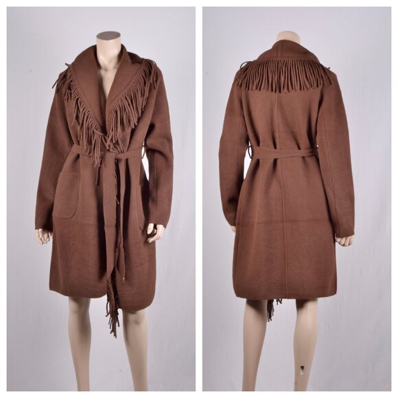 NVLT Mink Eyelash Fringe Sweater Coat - Picture 4 of 4